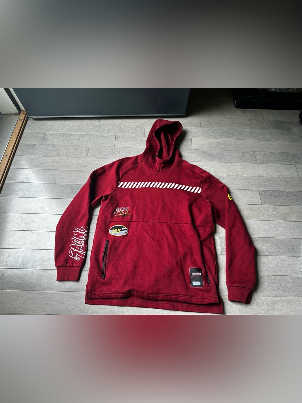 Men’s Puma x Ferrari Scuderia F1 Lifestyle Racing Pullover Hoodie Sweatshirt LG